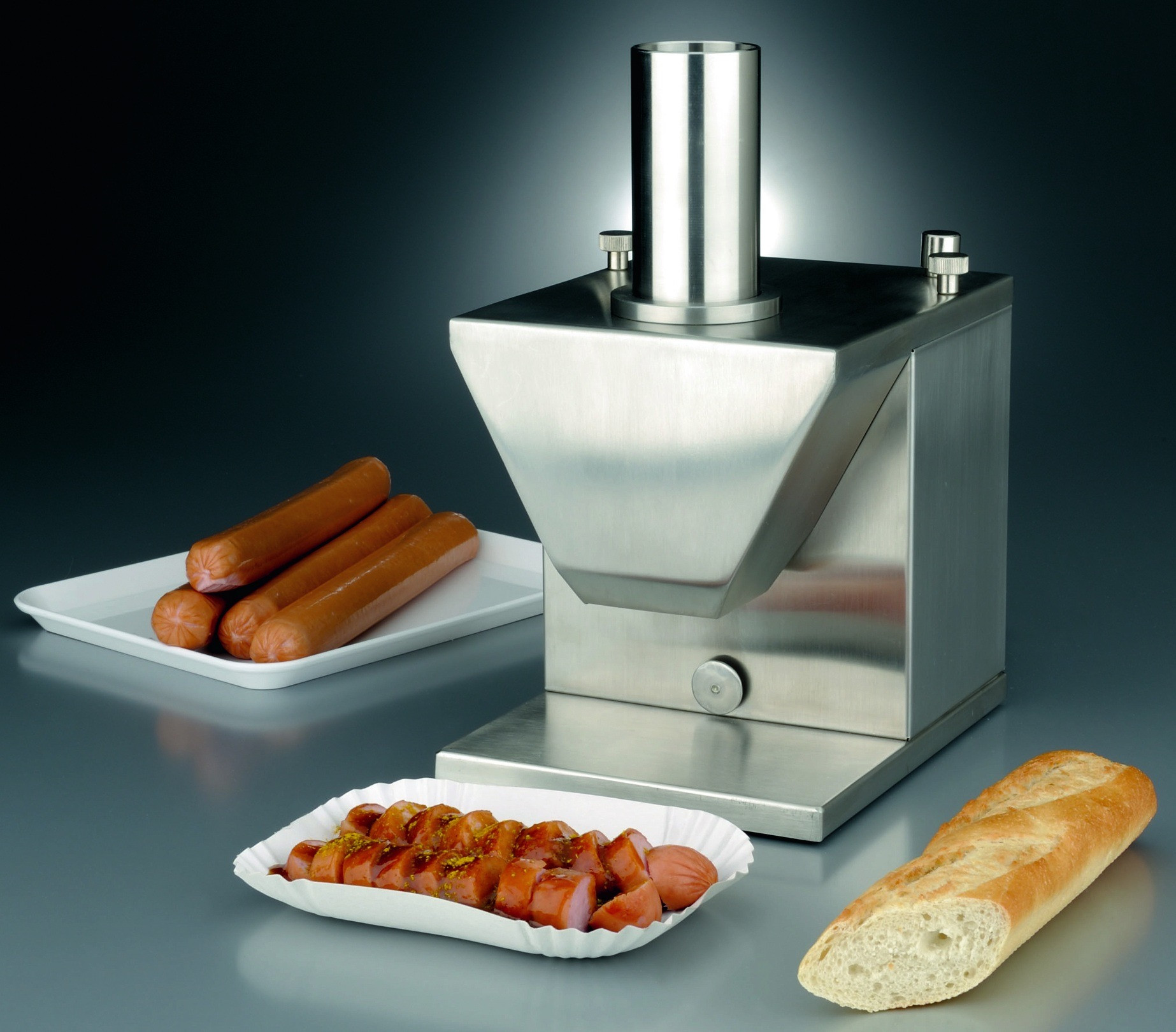 Currywurstschneider, mit Automatik